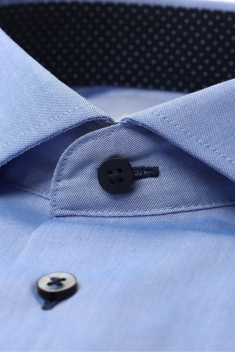ETERNA Slim Fit Hemd mittelblau, Einfarbig