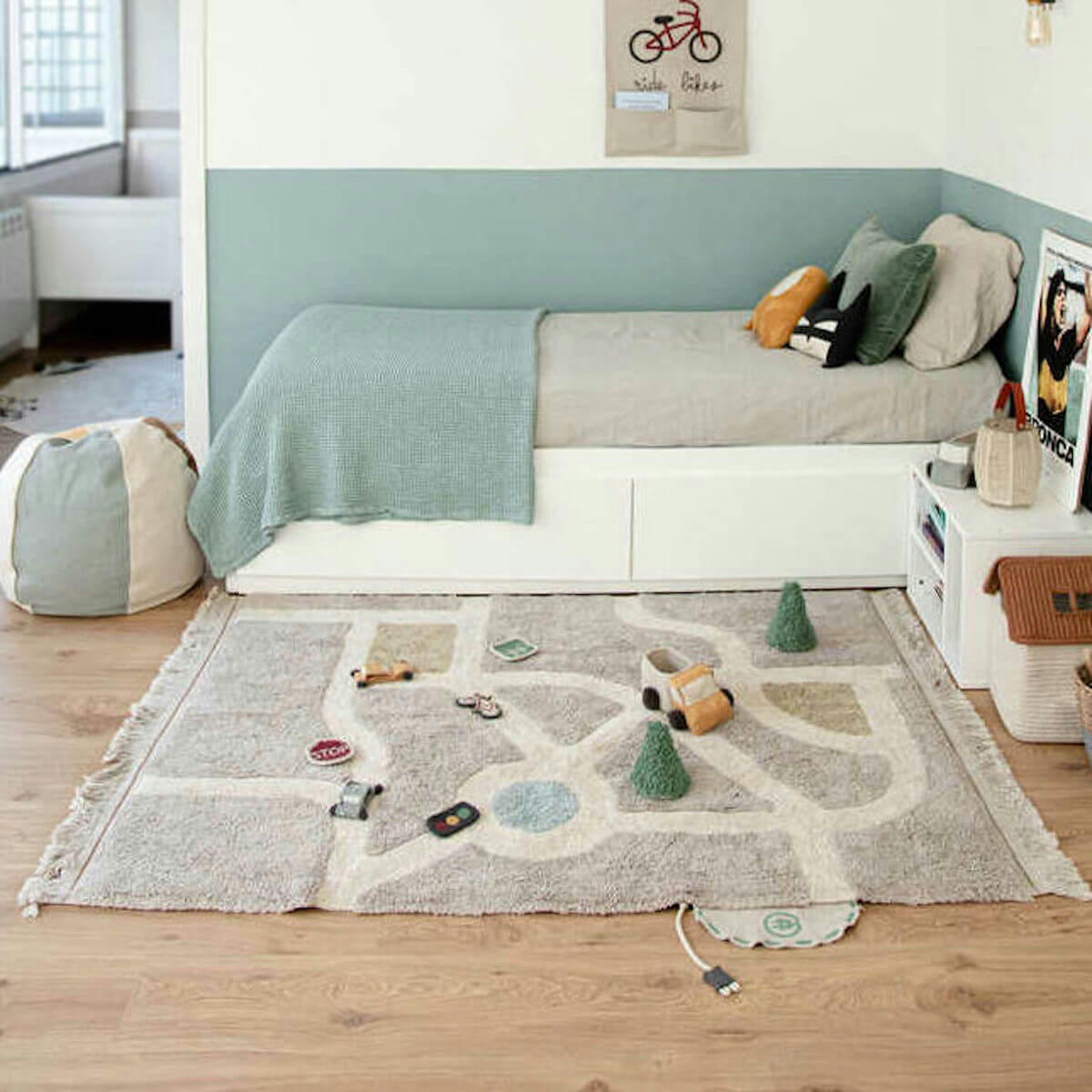 ECO-CITY - Tapis de jeu lavable ecocity 120x170 multicolore