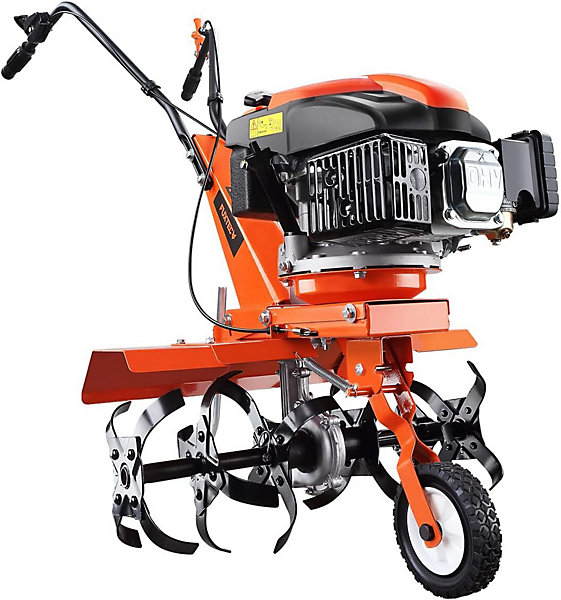 Motobineuse Thermique 139cc Moteur 4 Temps 2.2kW Largeur de Travail Ajustable 36 a 66 cm et Profondeur 30 cm