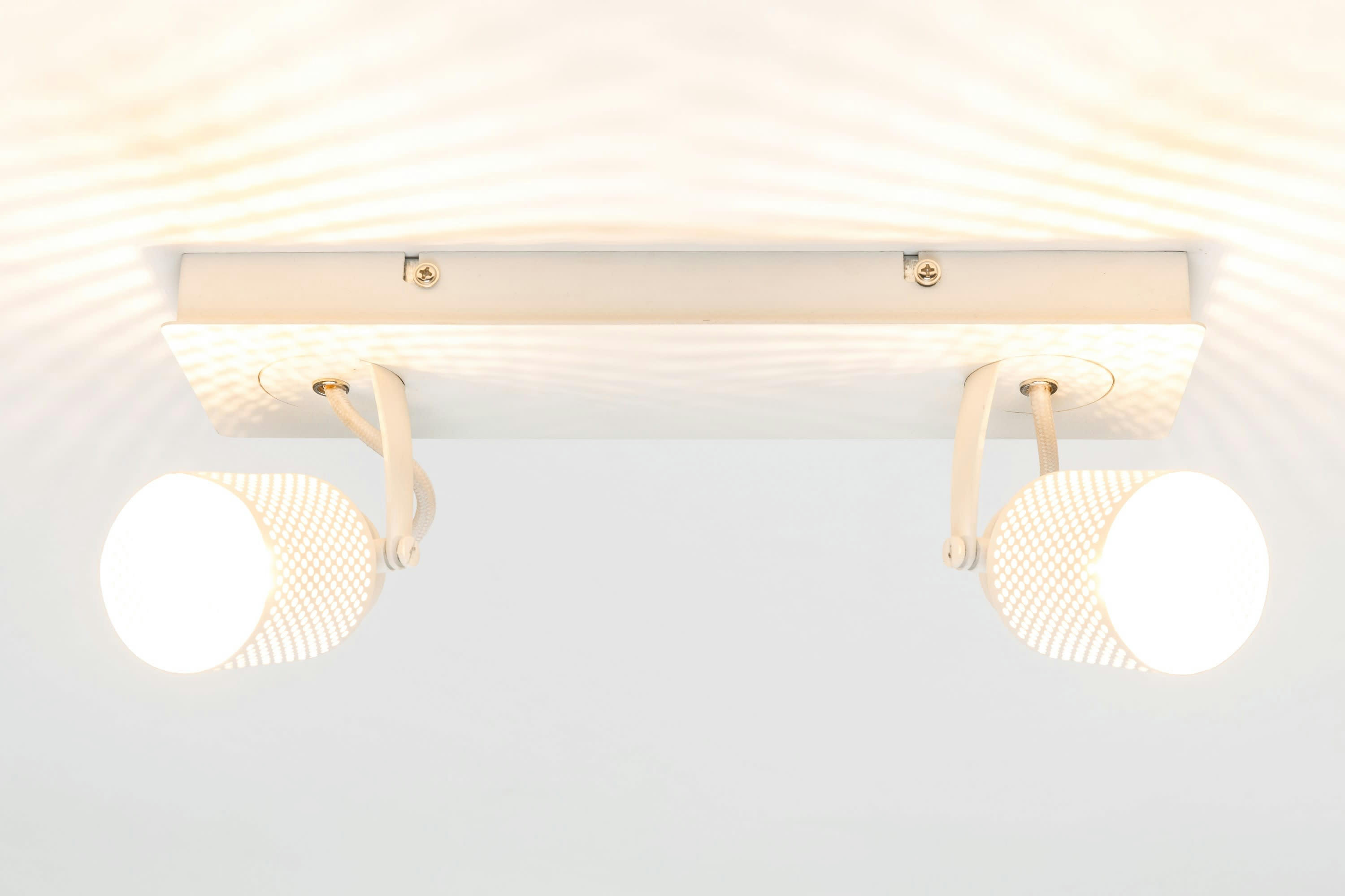 SANDY - Double spot en métal blanc