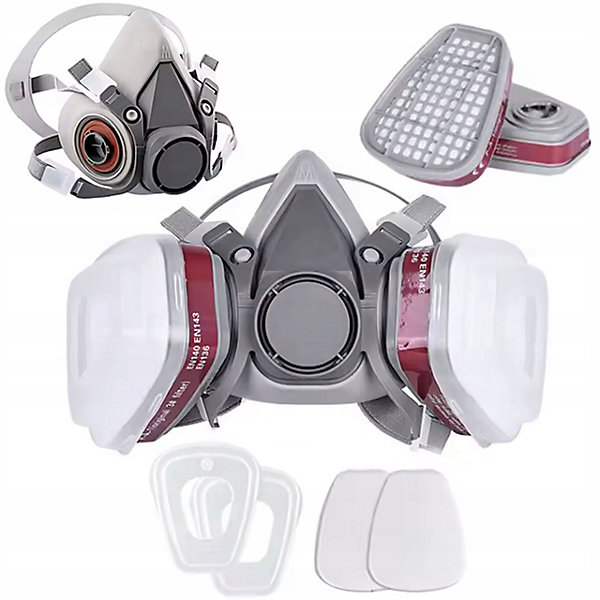 Filtres de Remplacement CotonFit 10X - Compatible avec Masque 6200 3M, Anti-Poussière, Coton, Filtration Mécanique