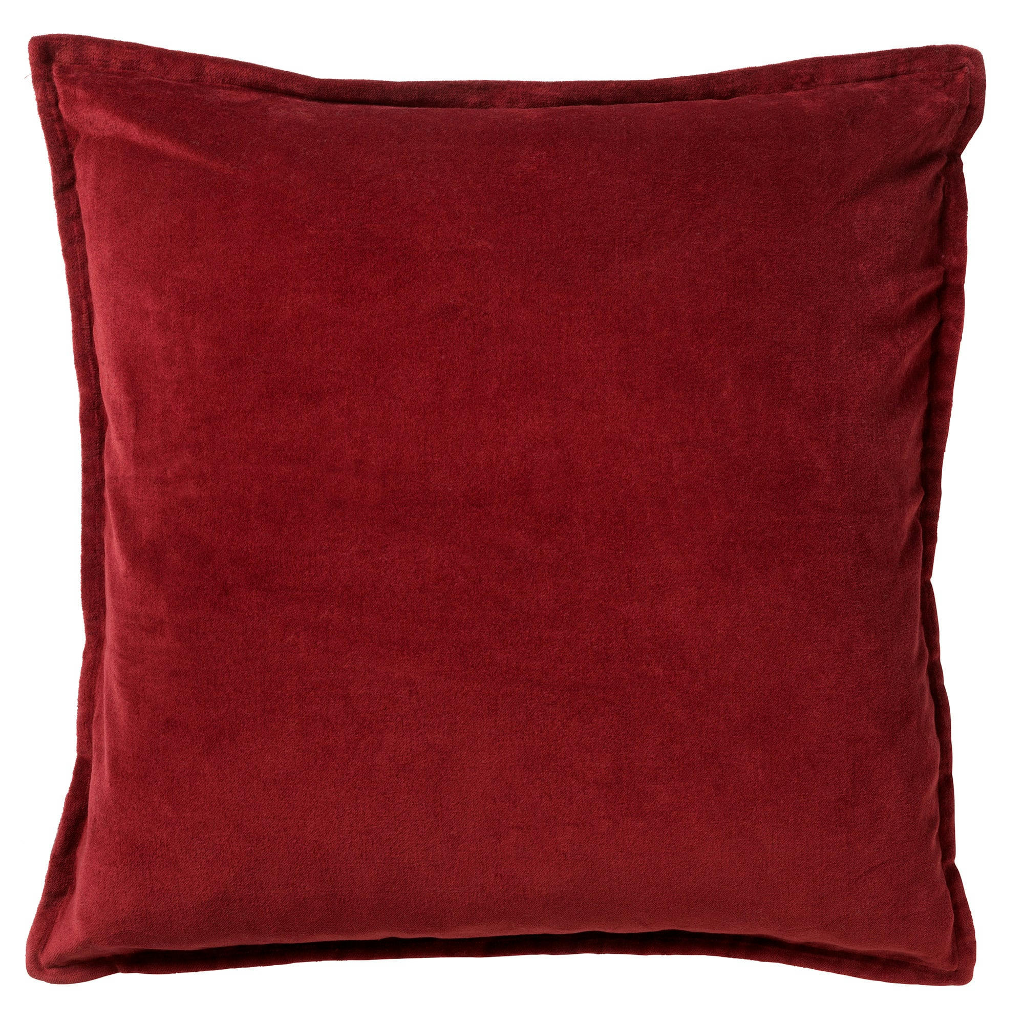 - Housse de coussin rouge en velours-50x50 cm uni