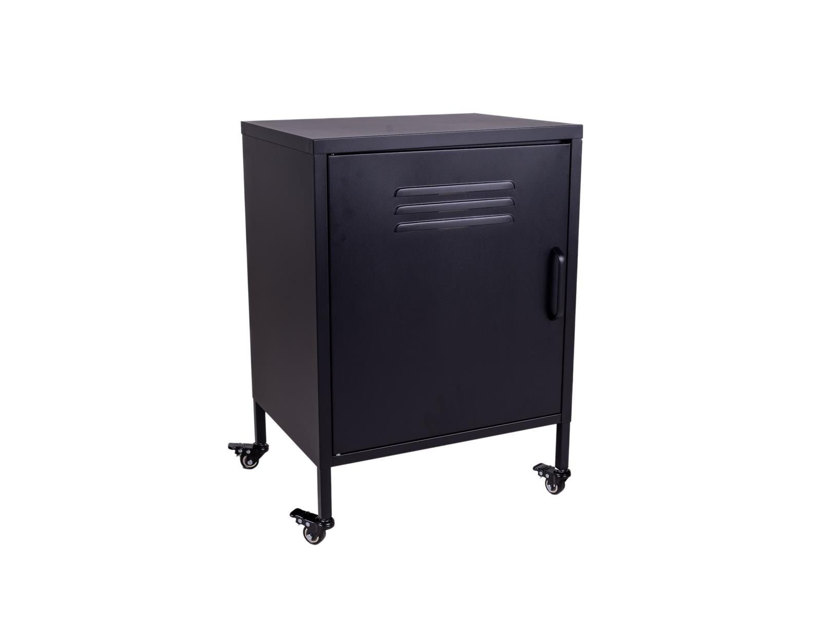 MaximaVida metalen lockerkastje Finn met wieltjes 52 x 40 x 67 cm zwart
