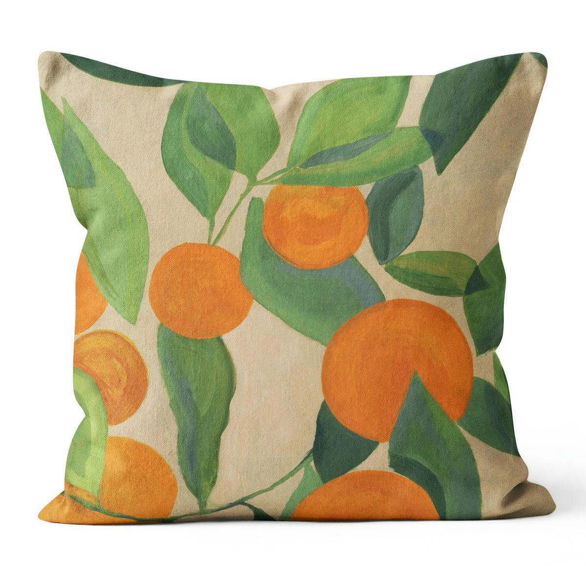 - Coussin dessin polyester orange 40x40cm