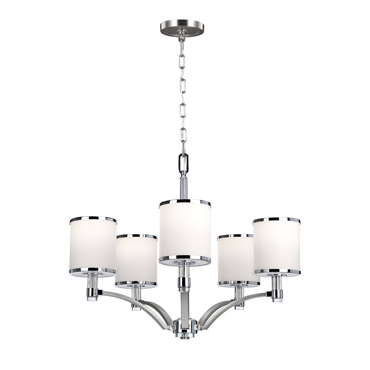 Żyrandol nikiel Prospect Park 5xE27x60W wym:208,9x64,2x64,2 Feiss
