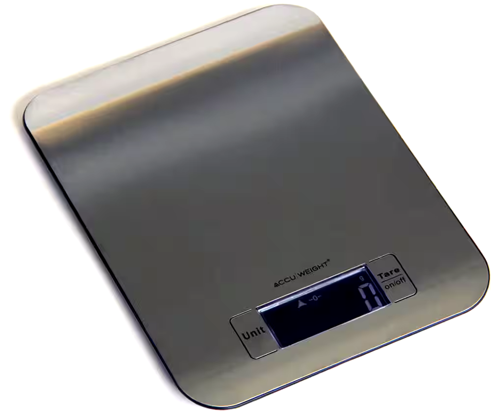 Accuweight Stainless Steel Slim Kitchen Scale, 5kg