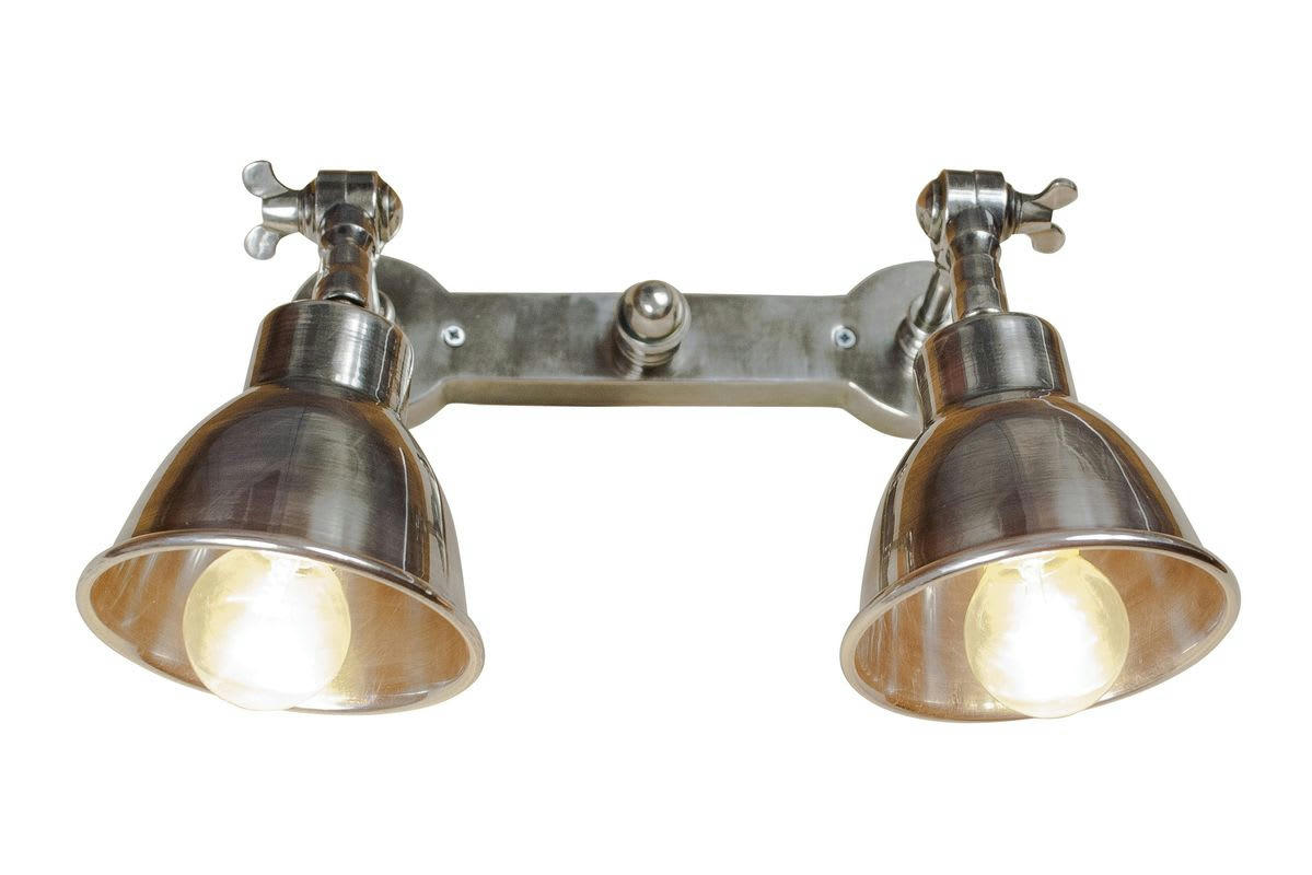 BISTROT - Double applique en métal argenté