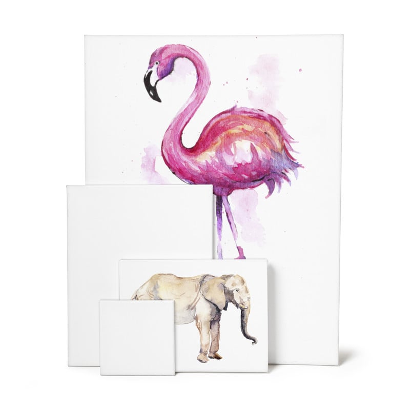 Schildersdoek canvas - 20x20 cm - set van 3