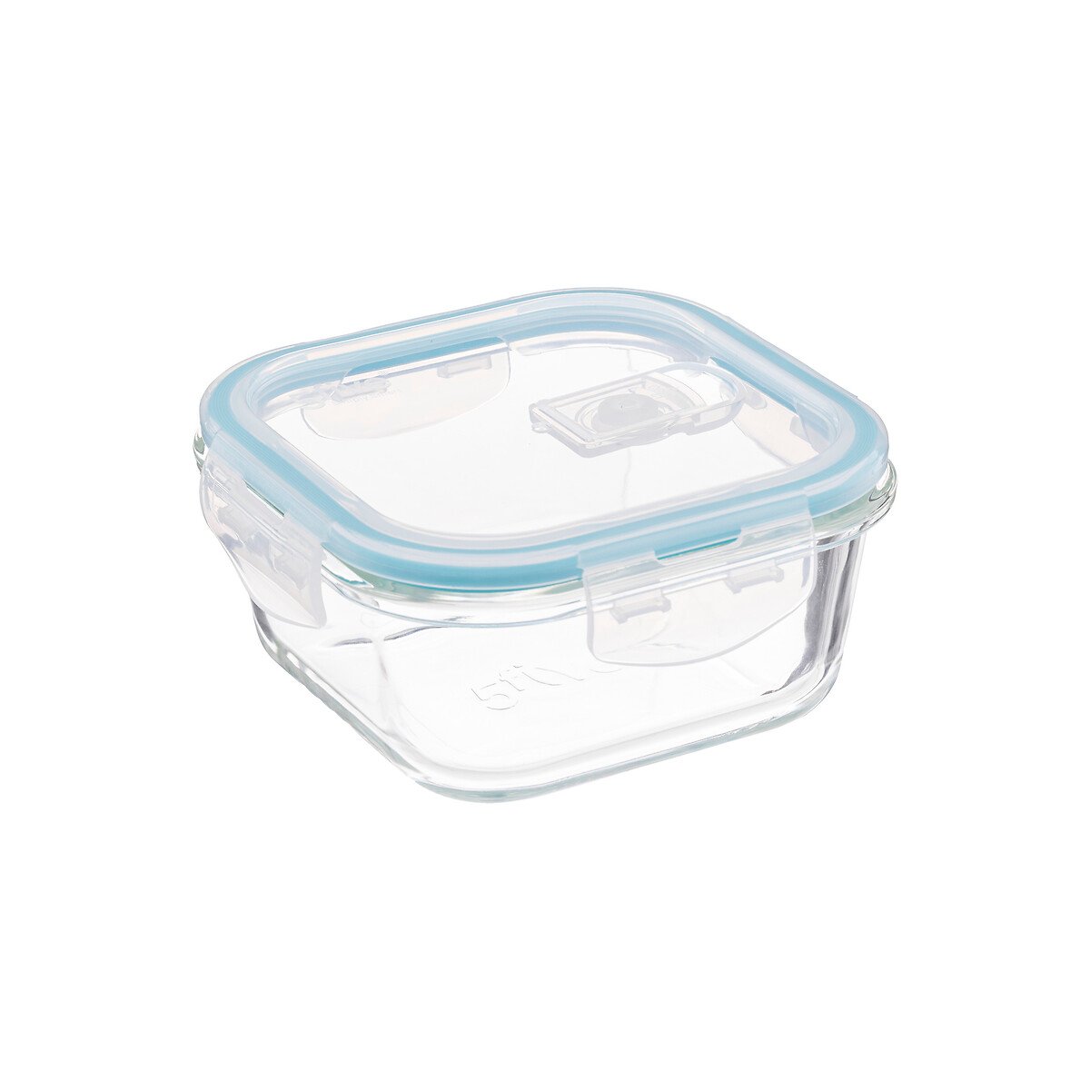 Caixa quadrada de vidro com tampa 0,53l