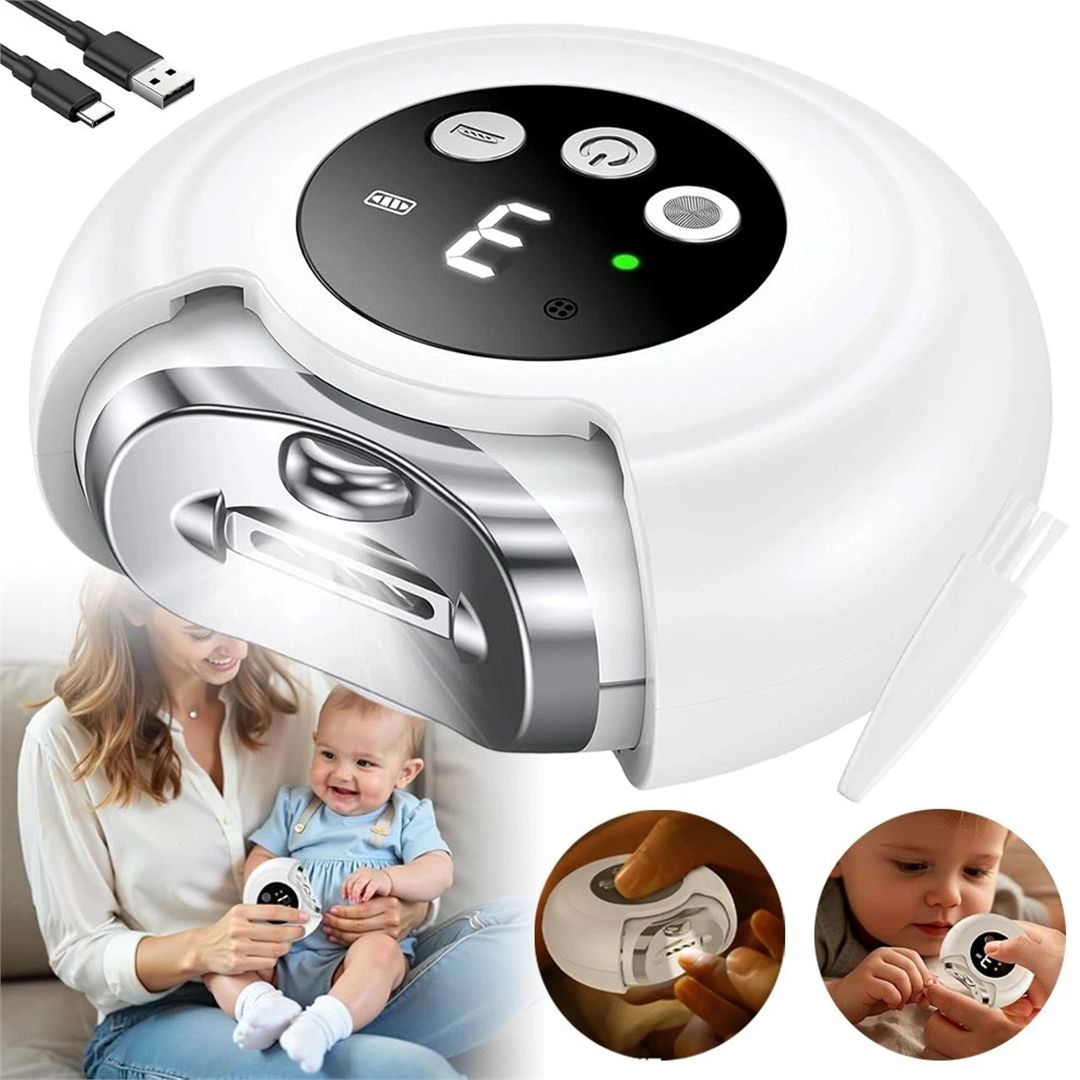 Nordara 3in1 Electric Nail Clipper Safe Automatic Trimmer & File Rechargeable