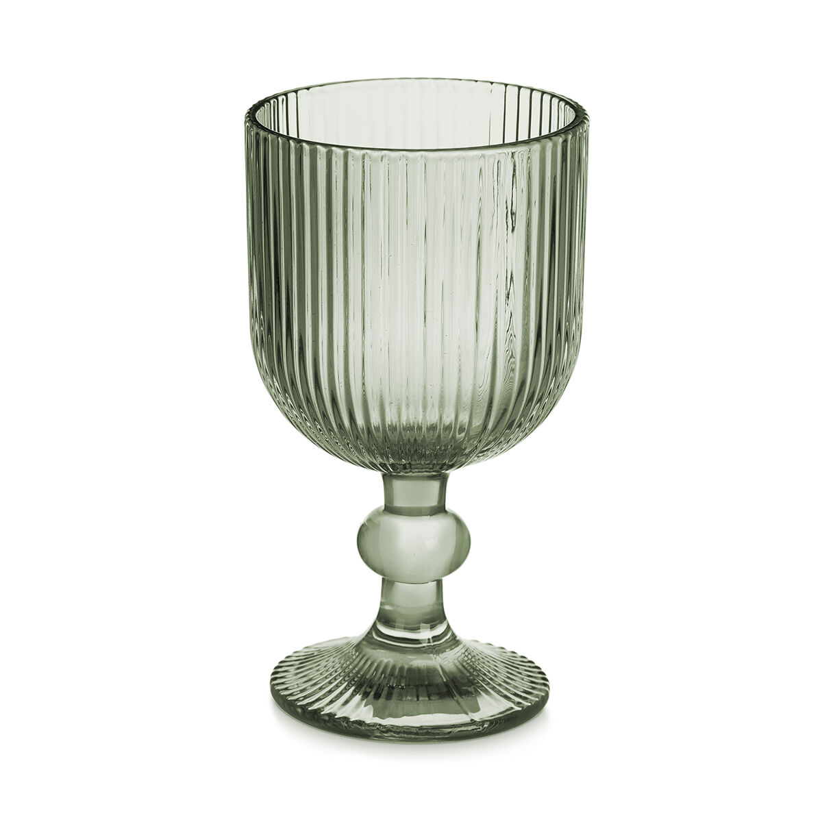Copo de vinho riscas verde com pé 26cl