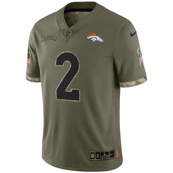 Men's Denver Broncos Patrick Surtain II Nike Olive Salute To Service Limited Jersey