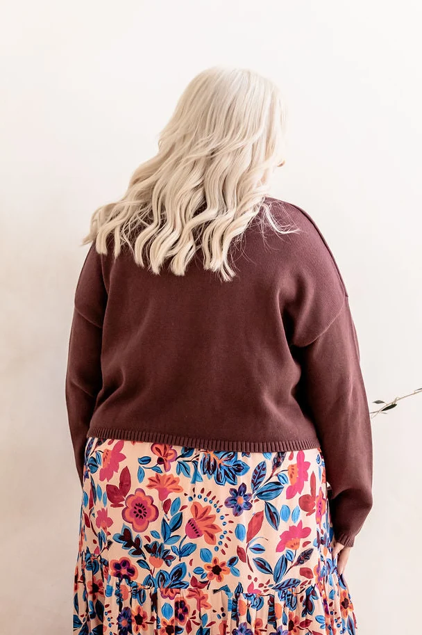 Blakely Crop Knit in Chocolate