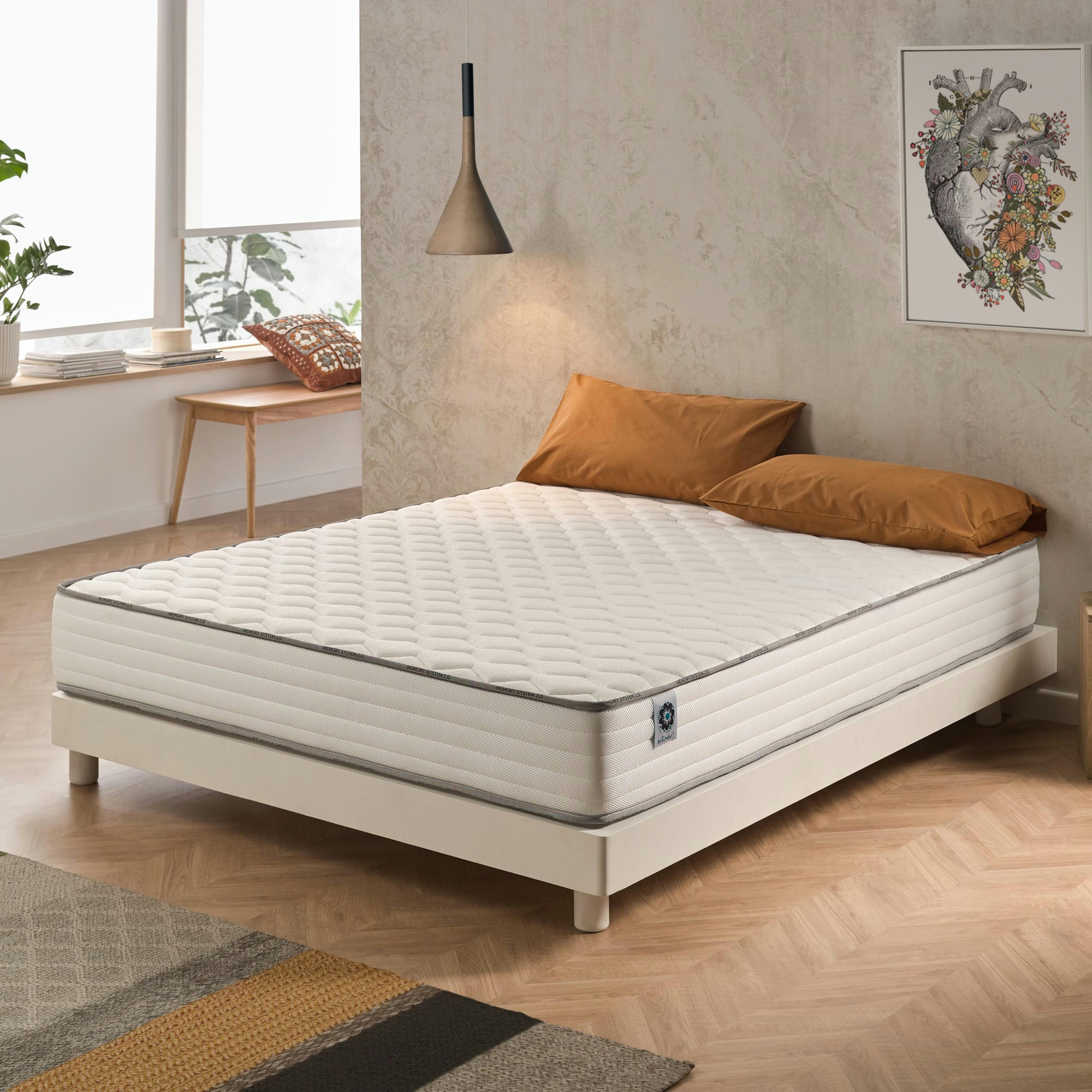 ACTIVISCO 20 - Matelas 90x190 cm - Soutien Blue Latex, Mousse HR, 20 cm