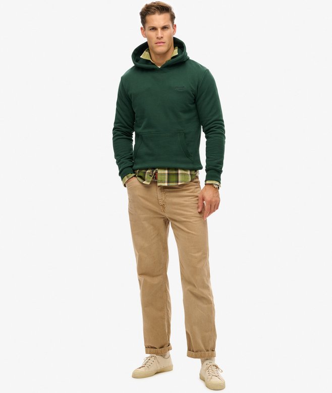 Essential Logo Half Brushed Hoodie