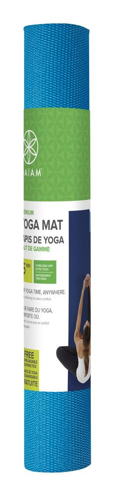 Gaiam Reversible Yoga Mat, Navy/Blue, 6-mm