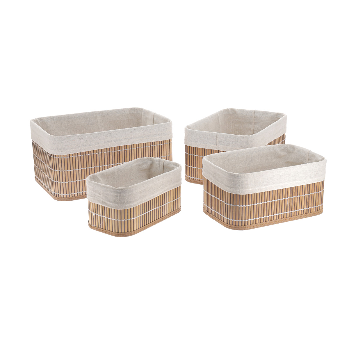 Cesto wc bambu e tecido