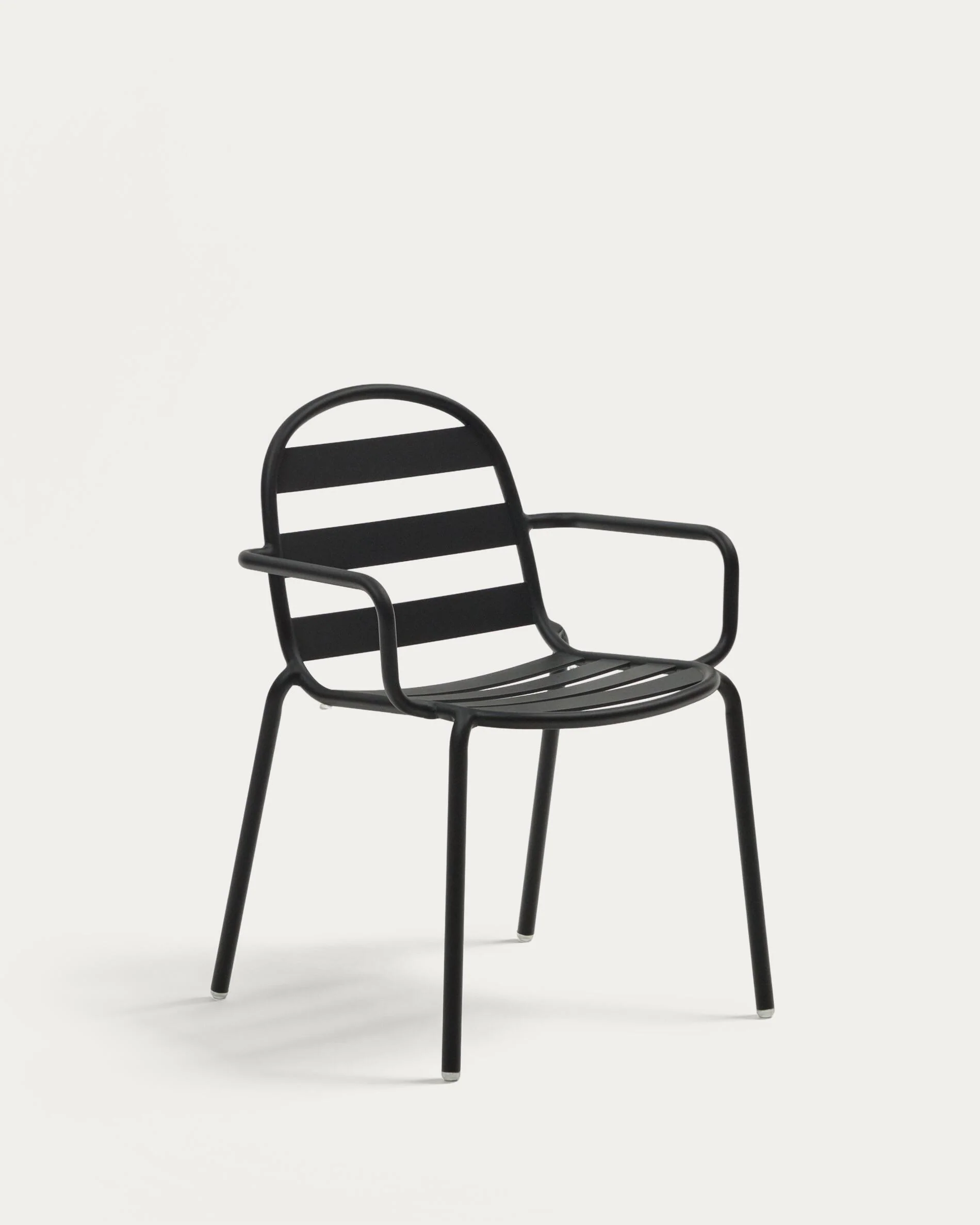 Joncols stackable outdoor chair in aluminium with grey painted finish