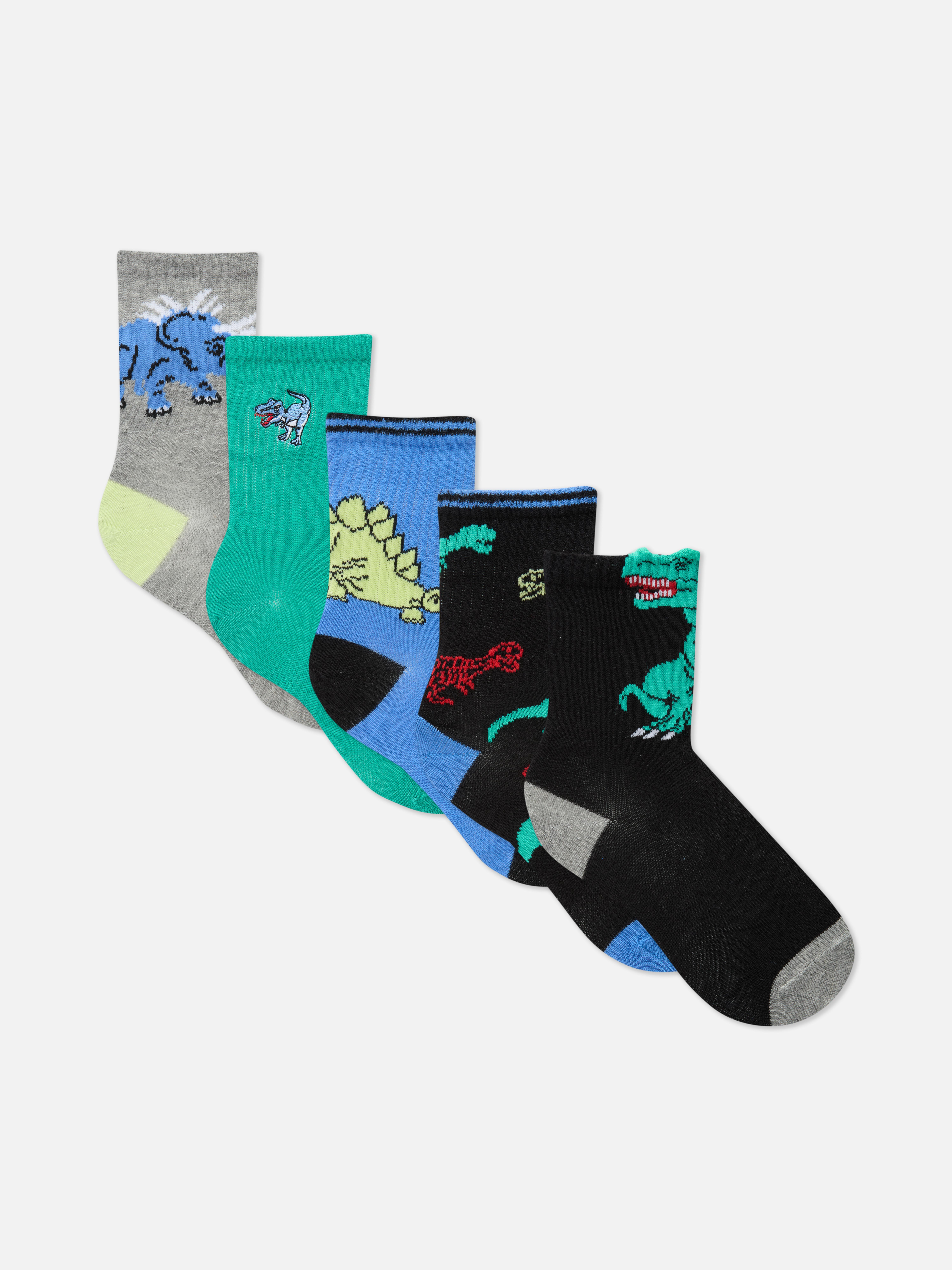 5-Pack Dinosaur Ankle Socks