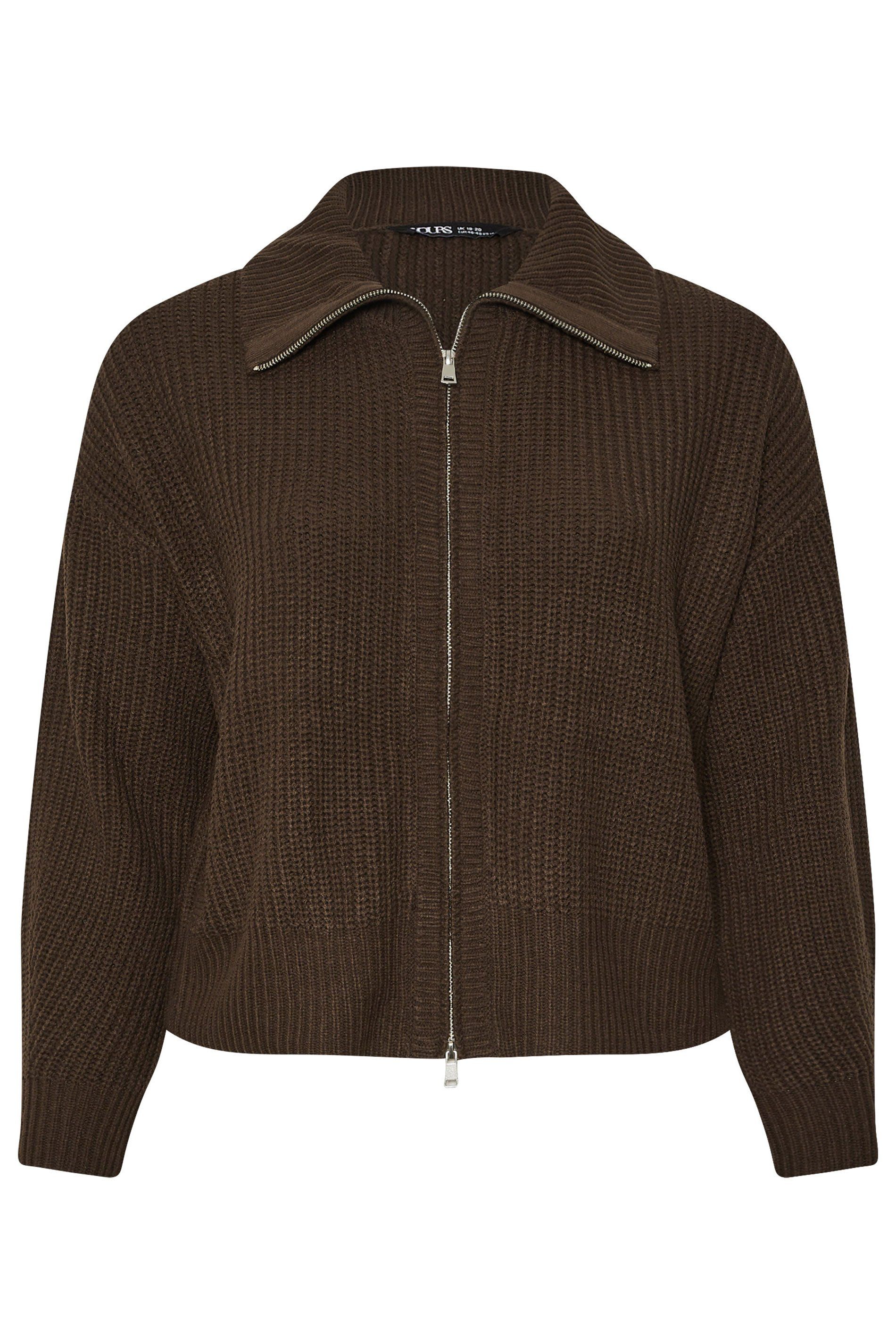 Yours Bomber Knitted Cardigan