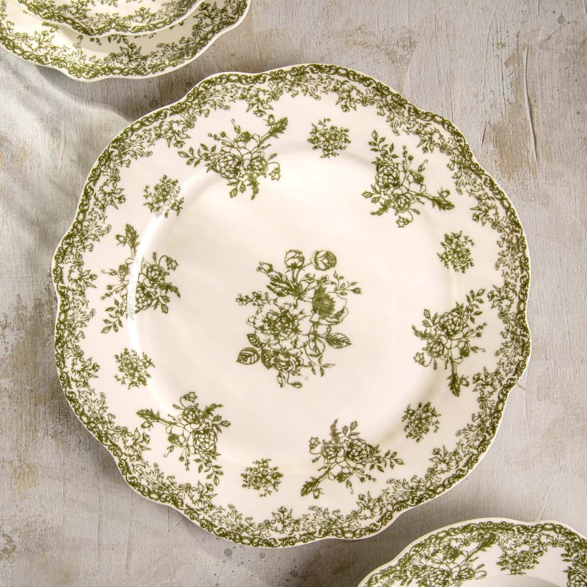 Talerz LOURRY obiadowy zielony 27 cm