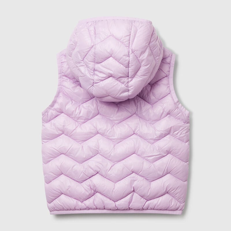 Padded vest with hood