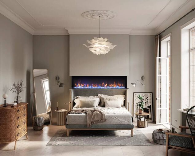 Amantii Smart 72" unit &ndash; 10 5/8" in depth 3 sided glass fireplace