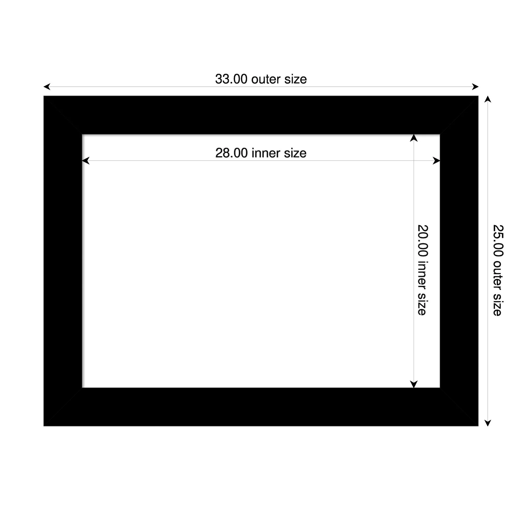 Amanti Art Basic Black Framed Dry Erase Magnetic Board