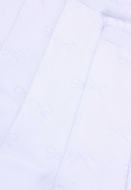 Girls 5pk White Bow Textured Ankle Socks