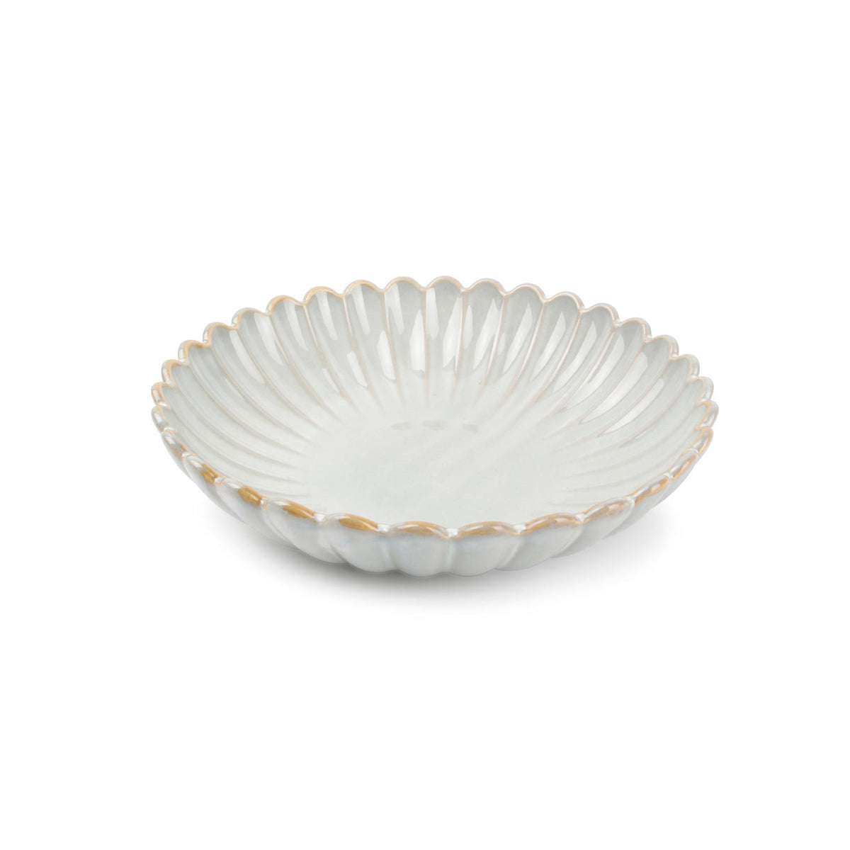 S|P Collection - Diep bord 22xH5cm nuance white Lotus - Set van 4