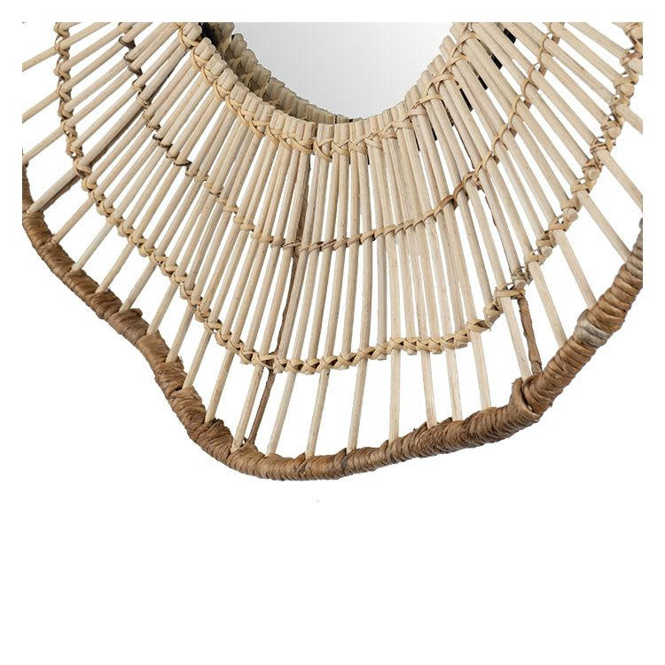 OLIVA - Miroir en rotin D67 cm