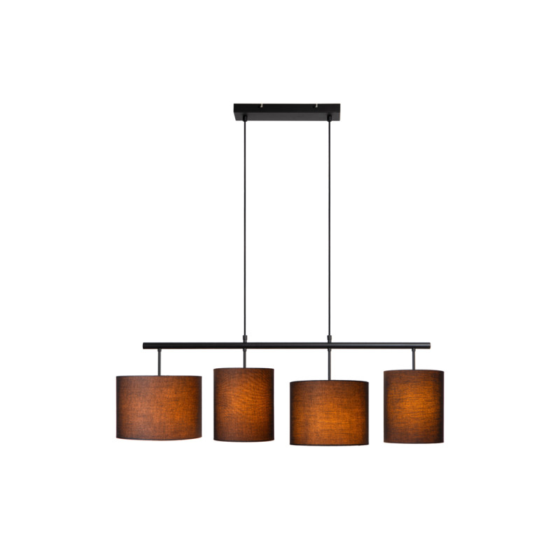 Suspension Maya noire E27 4 x 40 W LUCIDE