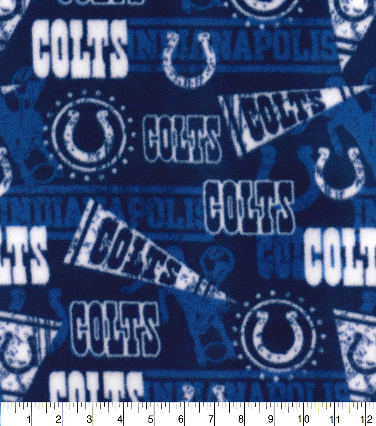Fabric Traditions Indianapolis Colts Fleece Fabric Retro