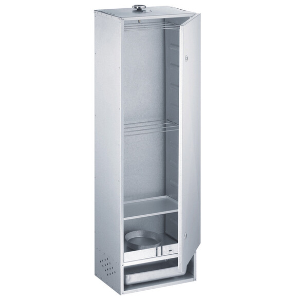 Fumoir en acier aluminé porte à charnières 120 x 39 x 28 cm - Peetz
