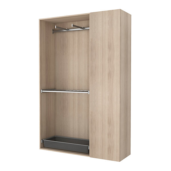 Armoire semi-ouverte effet chêne GoodHome Atomia H. 225 x L. 150 x P. 45 cm