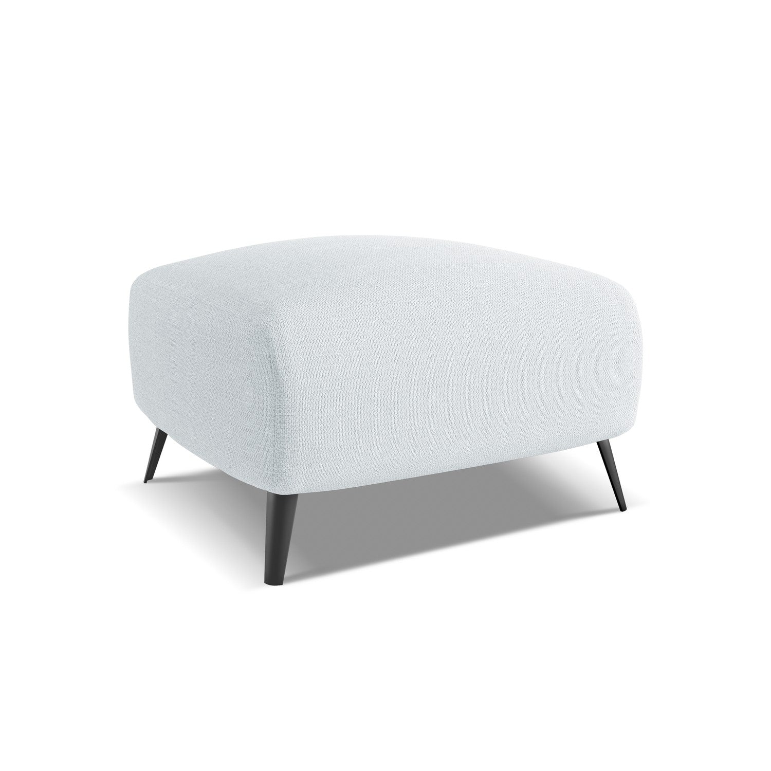 LaMiaSofa Poef Genova - chenille stof - lichtblauw - 65x65x44