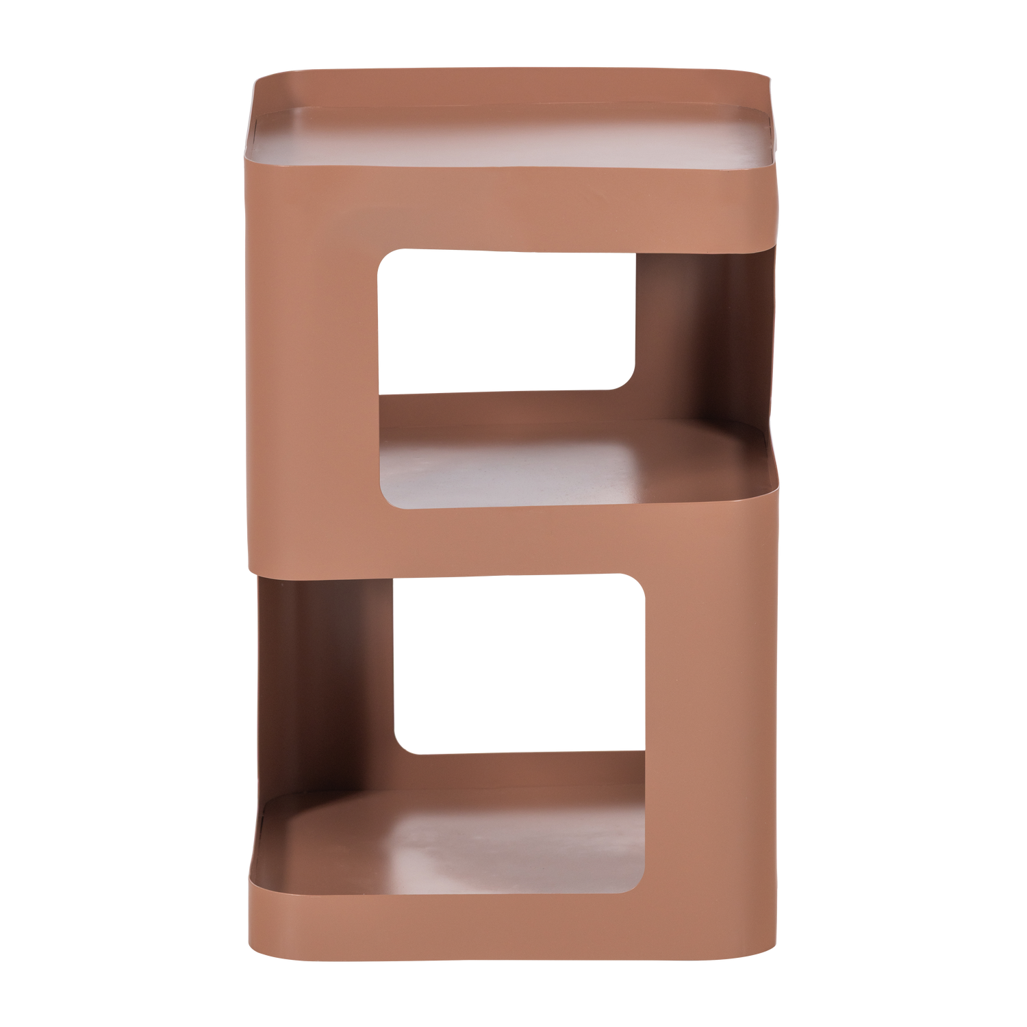 WOOOD bijzettafel/nachtkastje Riv - Metaal - Zalmroze - 54x35x35