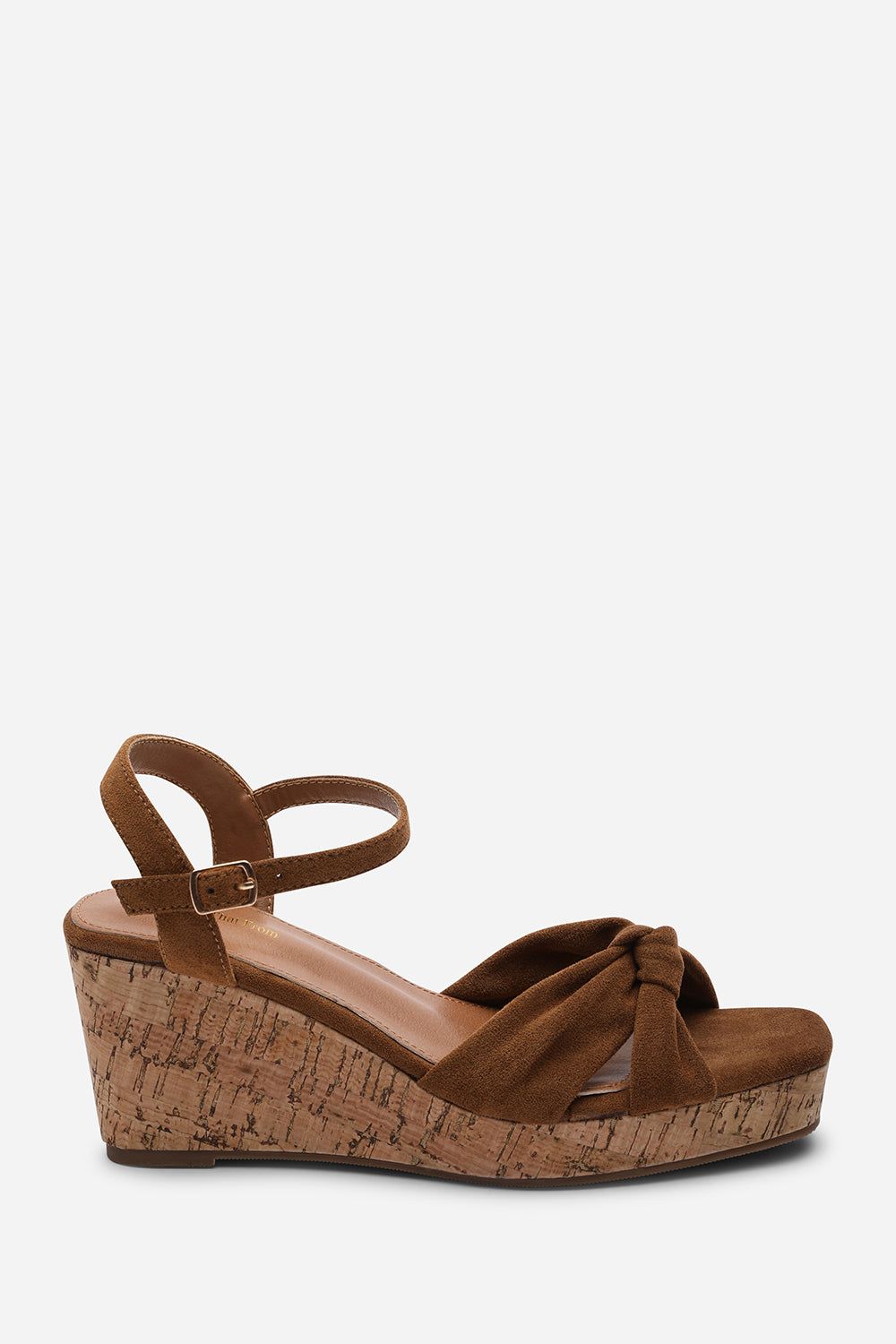 Where's That From Mystique Platform Knot Detail Suede Wedge