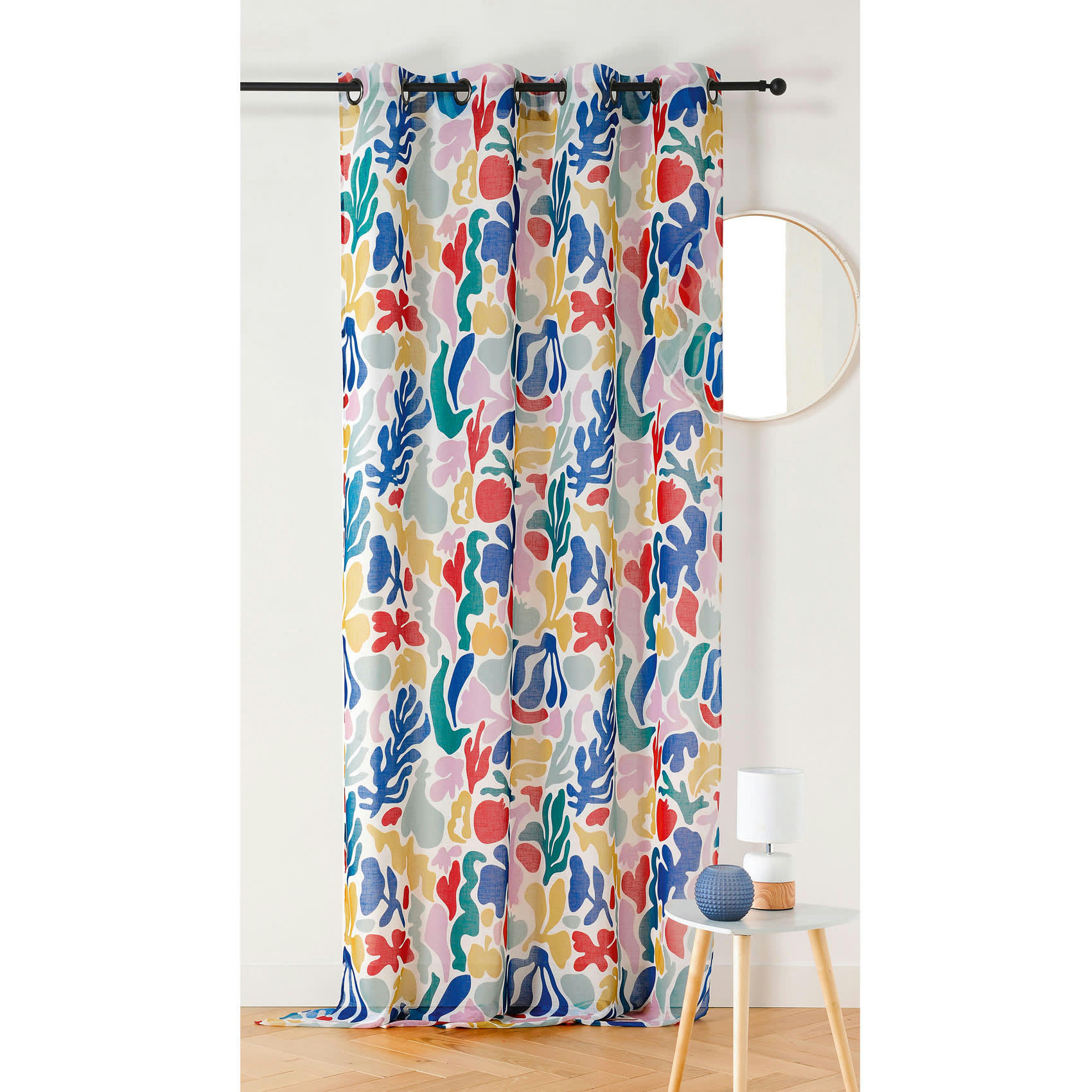 HENRI - Voilage style matisse multicolore 140x280cm