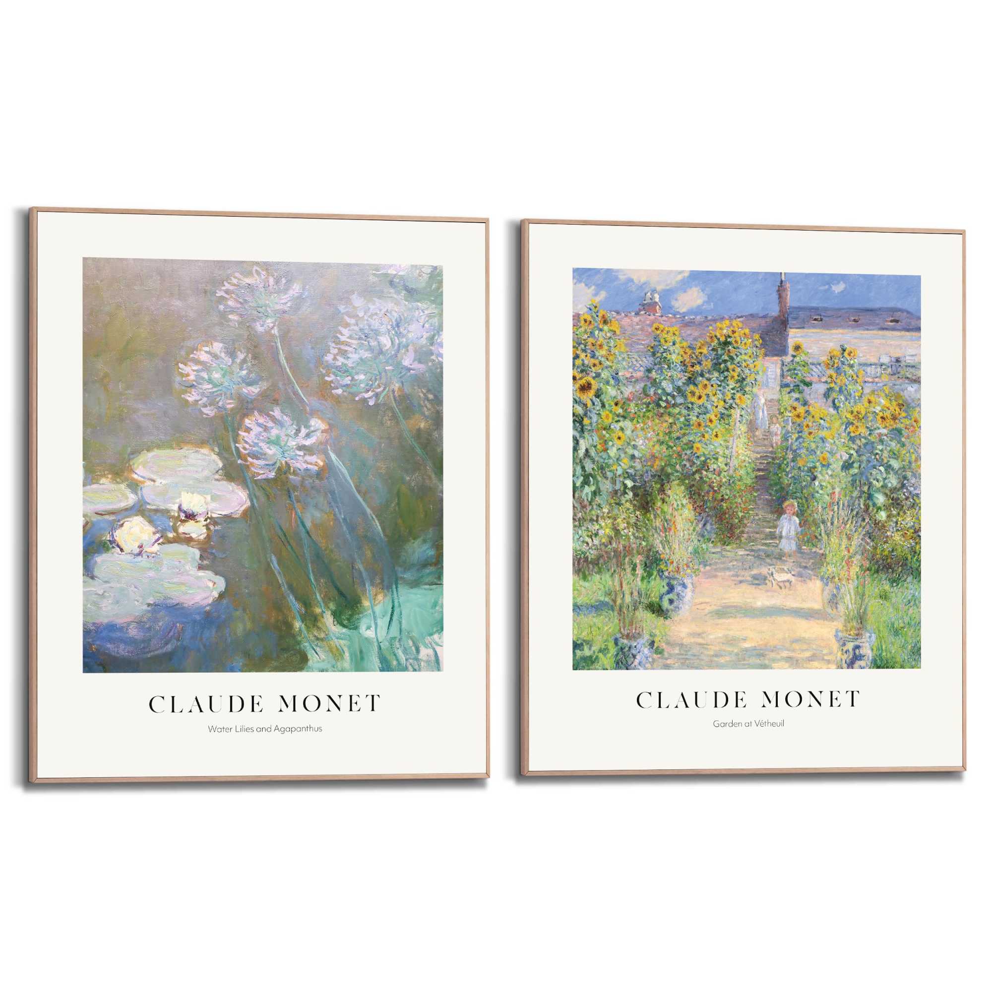 Reinders - Monet Garden - Schilderijen set 2x 50x40cm Hout