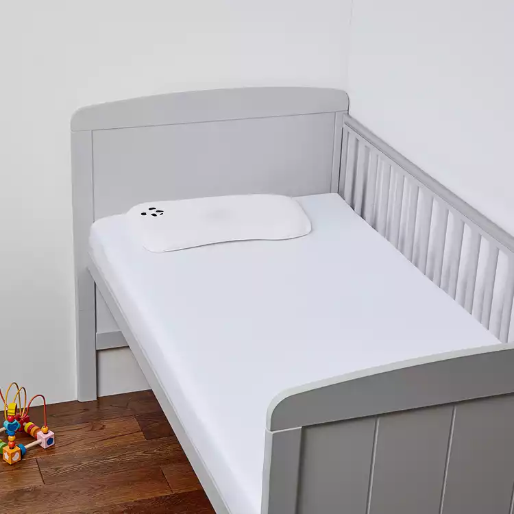 Panda Kids Bamboo Plain White Fitted Sheet - Cot