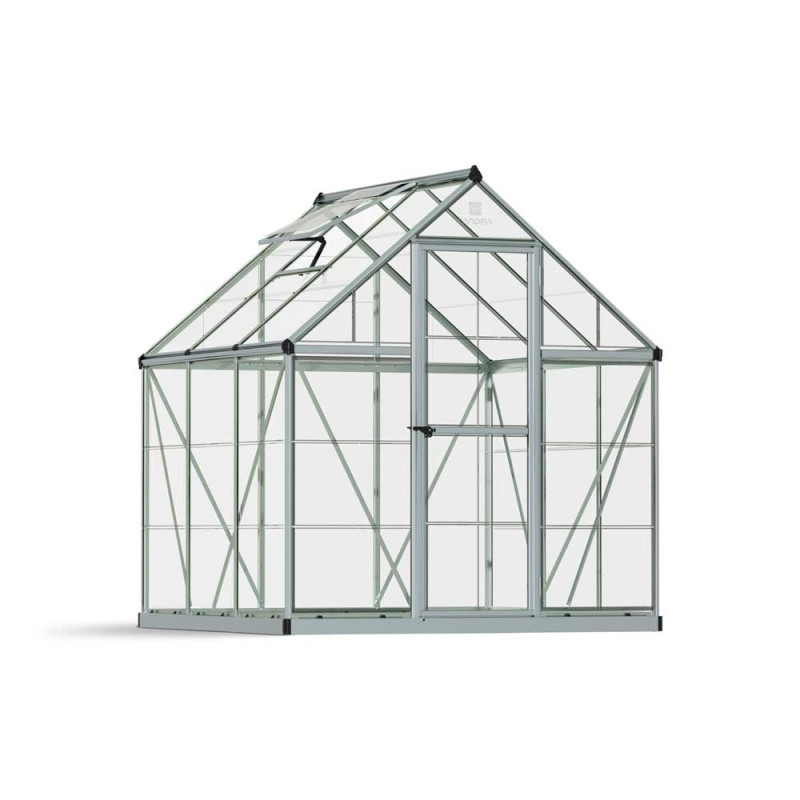 Serre en polycarbonate Harmony argentée 3,3 m² CANOPIA