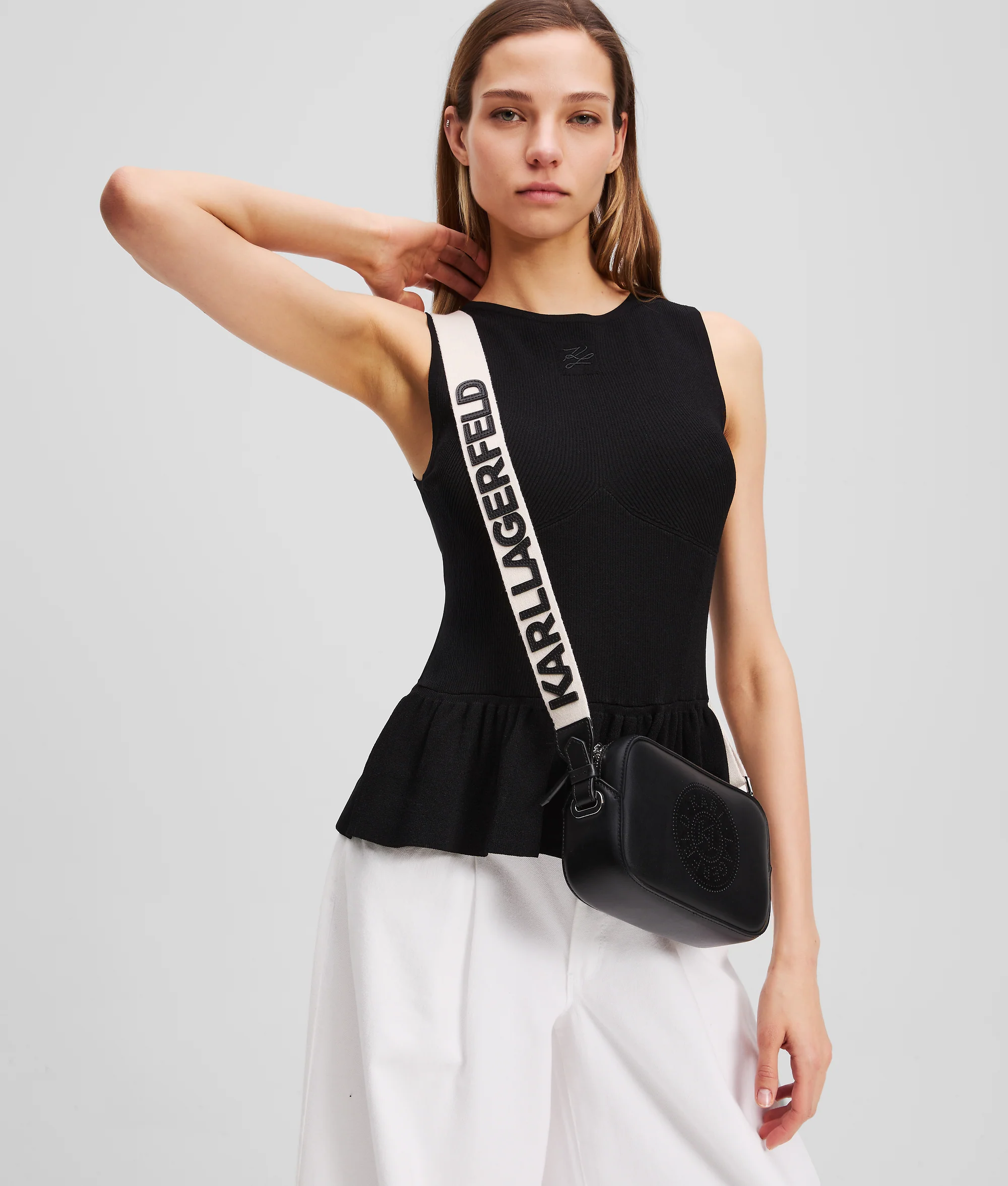 Sac bandoulière perforé K/Circle