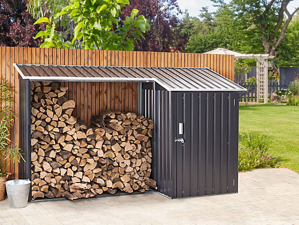 Abri de jardin AOSTA 270 cm 105 cm Noir