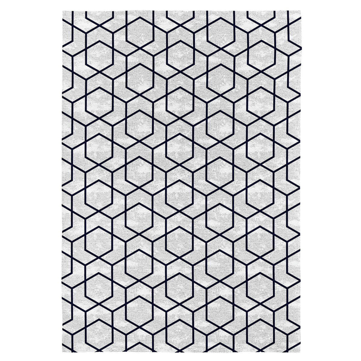 AXEL - Tapis décoratif en coton en impression digital gris 120x170