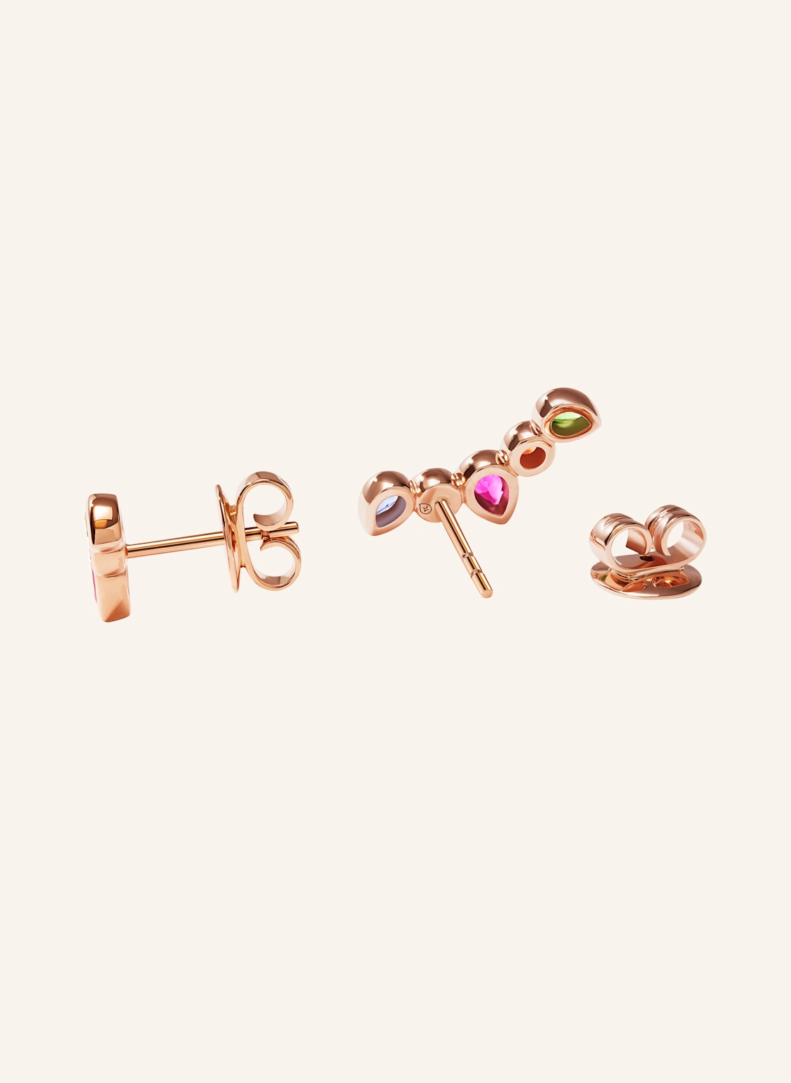 TAMARA COMOLLI Ohrstecker OHRSTECKER GYPSY CRAWLER 'CANDY' 18K Roségold