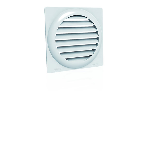 Grille ventilation de façade plastique blanc à auvents ANJOS GAE - Diamètre (mm) 200
