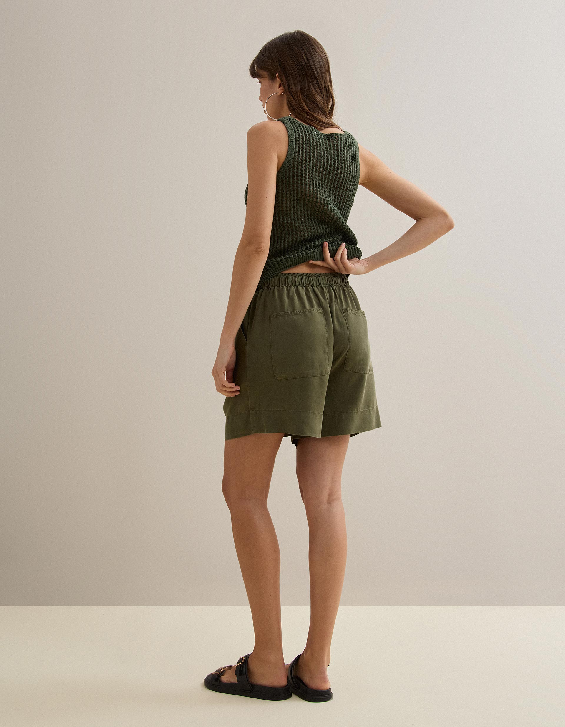 Calções Liocel, Mulher, Verde Escuro