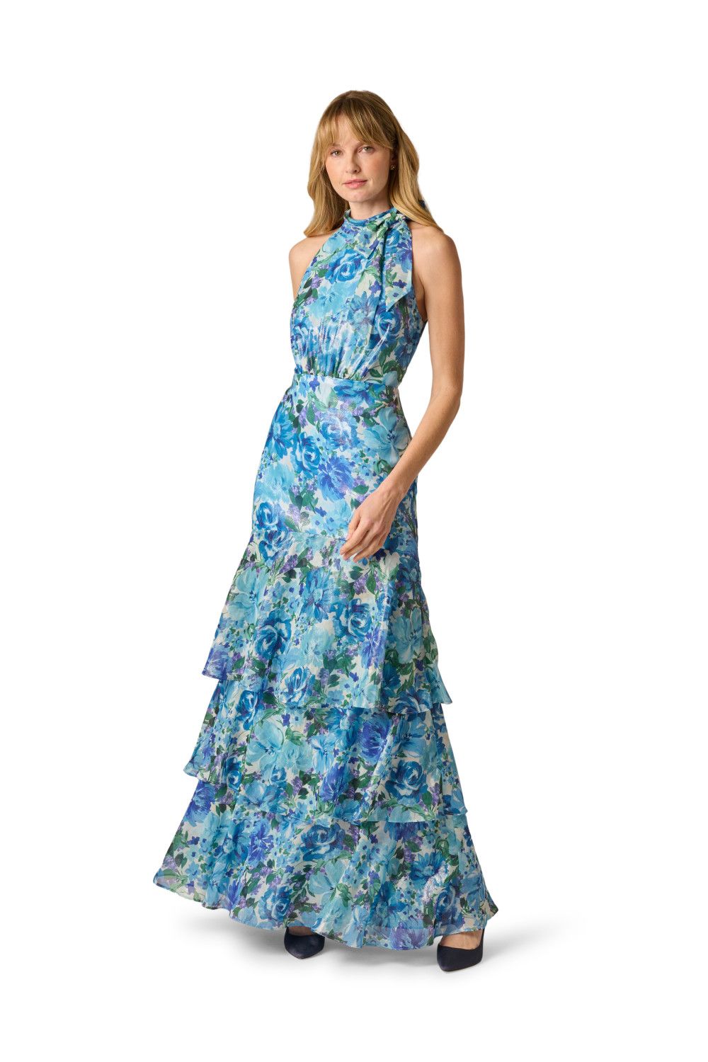 Adrianna Papell Glazed Chiffon Gown