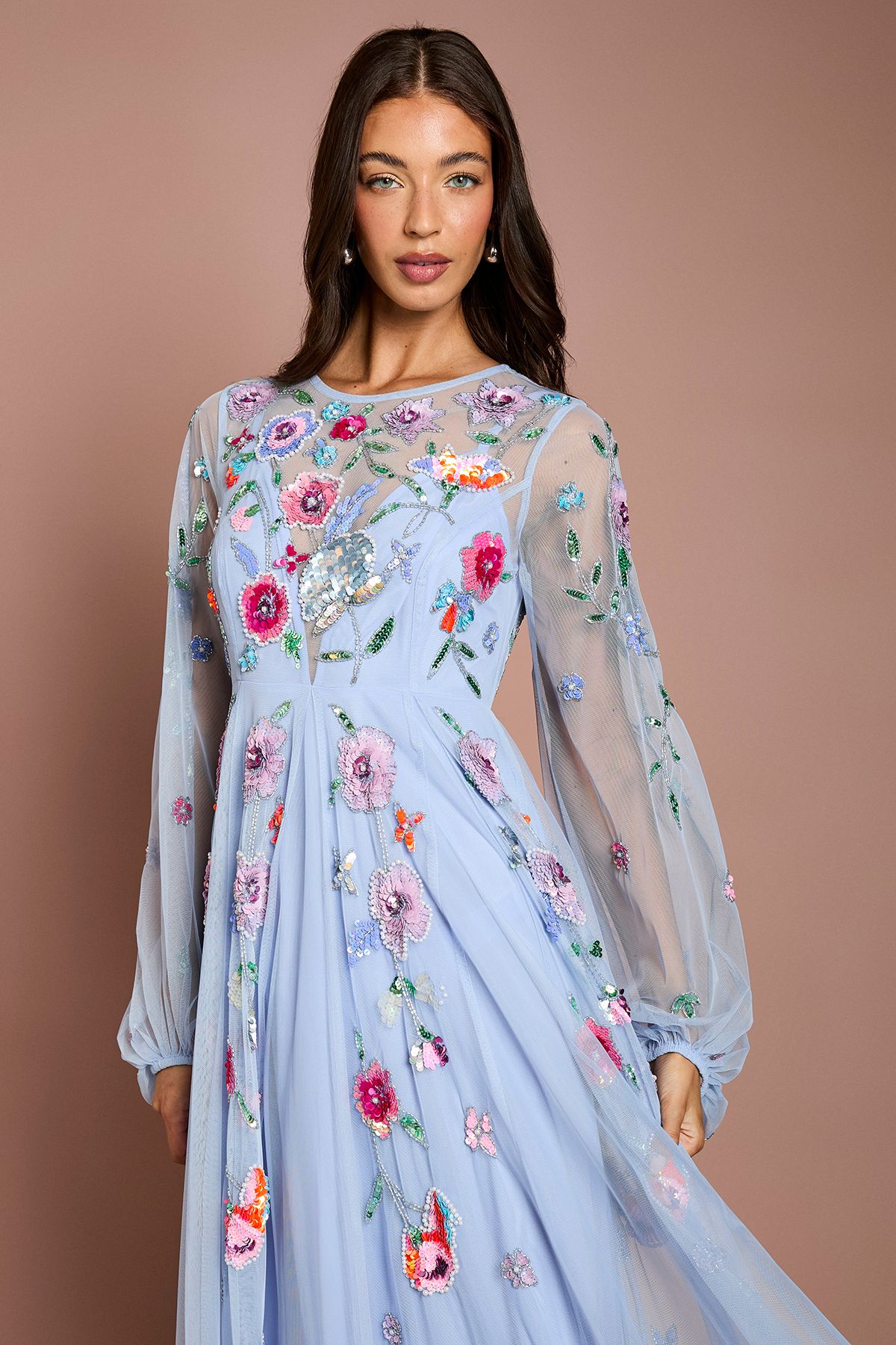 Coast Embellished Chiffon Maxi Dress